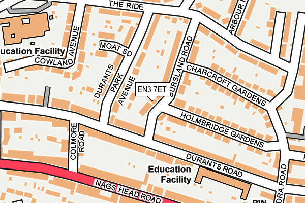 EN3 7ET map - OS OpenMap – Local (Ordnance Survey)
