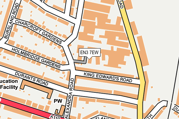 EN3 7EW map - OS OpenMap – Local (Ordnance Survey)