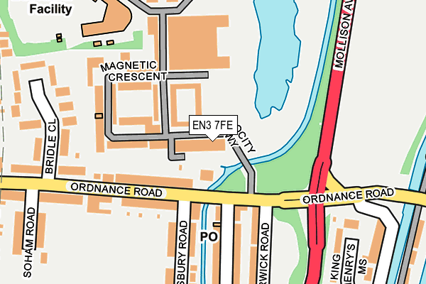EN3 7FE map - OS OpenMap – Local (Ordnance Survey)