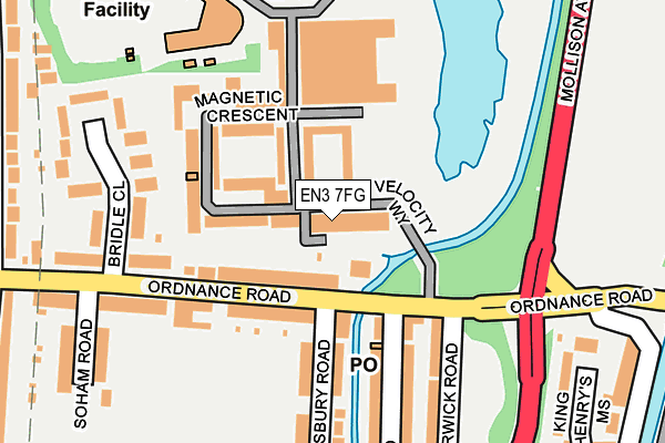EN3 7FG map - OS OpenMap – Local (Ordnance Survey)