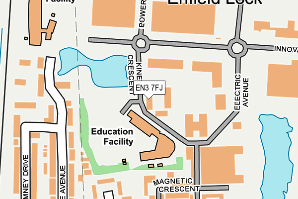 EN3 7FJ map - OS OpenMap – Local (Ordnance Survey)
