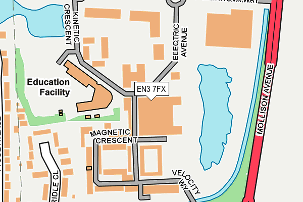 EN3 7FX map - OS OpenMap – Local (Ordnance Survey)
