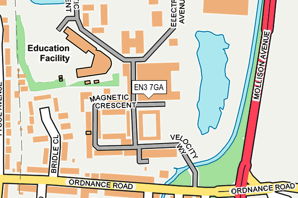 EN3 7GA map - OS OpenMap – Local (Ordnance Survey)
