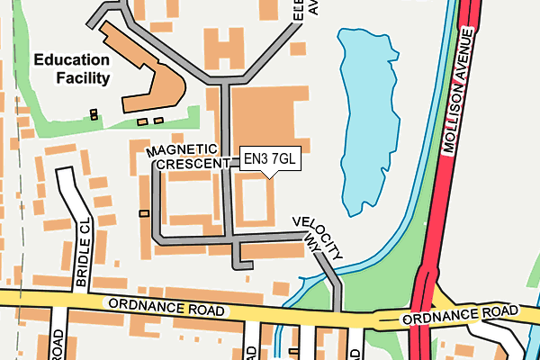 EN3 7GL map - OS OpenMap – Local (Ordnance Survey)