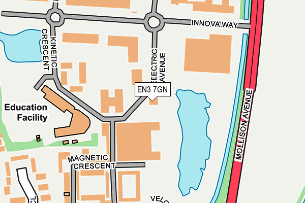 EN3 7GN map - OS OpenMap – Local (Ordnance Survey)