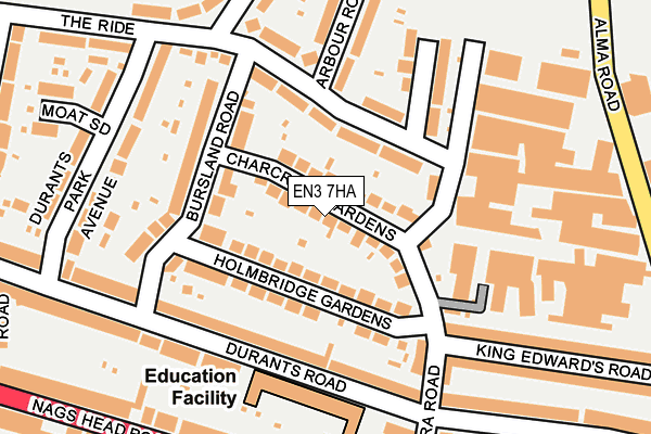 EN3 7HA map - OS OpenMap – Local (Ordnance Survey)