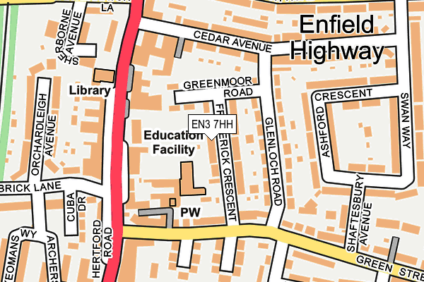 EN3 7HH map - OS OpenMap – Local (Ordnance Survey)