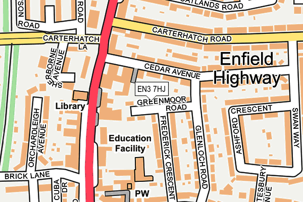 EN3 7HJ map - OS OpenMap – Local (Ordnance Survey)