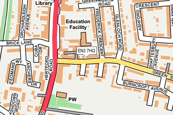 EN3 7HQ map - OS OpenMap – Local (Ordnance Survey)
