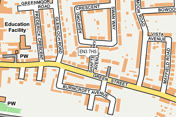 EN3 7HS map - OS OpenMap – Local (Ordnance Survey)