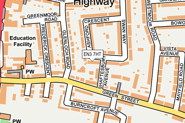 EN3 7HT map - OS OpenMap – Local (Ordnance Survey)
