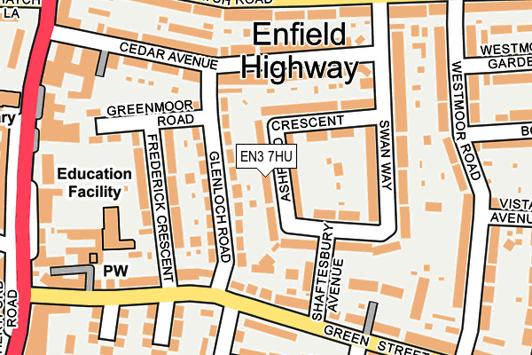 EN3 7HU map - OS OpenMap – Local (Ordnance Survey)