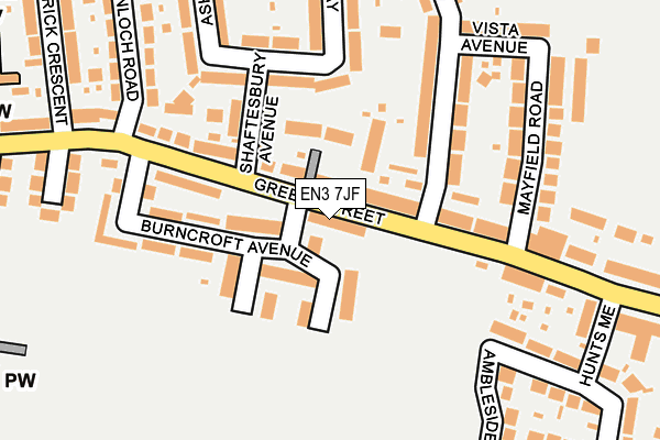 EN3 7JF map - OS OpenMap – Local (Ordnance Survey)