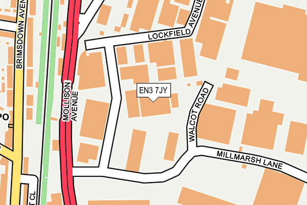 EN3 7JY map - OS OpenMap – Local (Ordnance Survey)