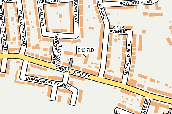 EN3 7LD map - OS OpenMap – Local (Ordnance Survey)