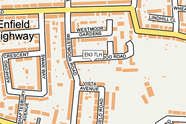 EN3 7LH map - OS OpenMap – Local (Ordnance Survey)