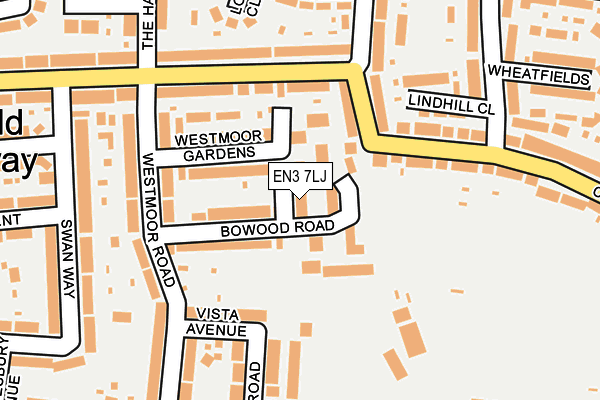 EN3 7LJ map - OS OpenMap – Local (Ordnance Survey)