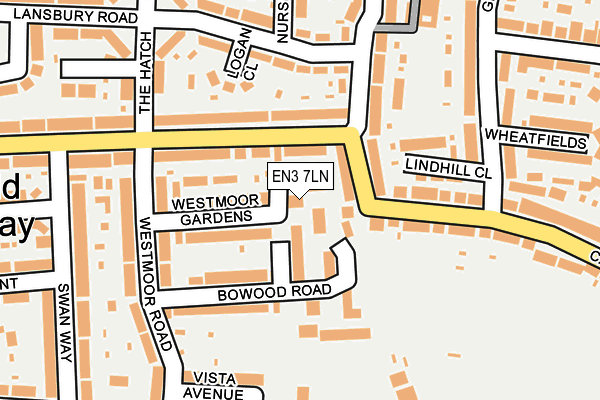 EN3 7LN map - OS OpenMap – Local (Ordnance Survey)