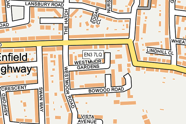 EN3 7LQ map - OS OpenMap – Local (Ordnance Survey)