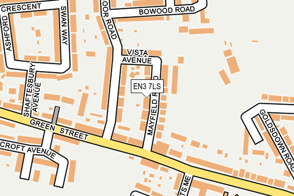 EN3 7LS map - OS OpenMap – Local (Ordnance Survey)