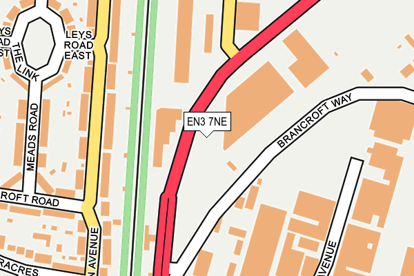 EN3 7NE map - OS OpenMap – Local (Ordnance Survey)