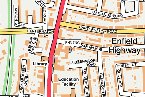EN3 7NG map - OS OpenMap – Local (Ordnance Survey)