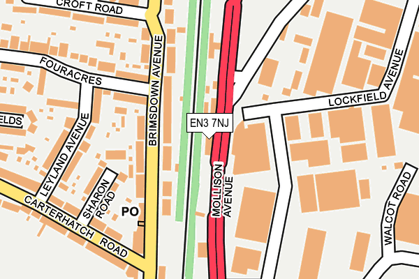 EN3 7NJ map - OS OpenMap – Local (Ordnance Survey)