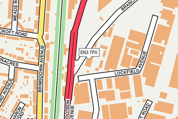 EN3 7PX map - OS OpenMap – Local (Ordnance Survey)