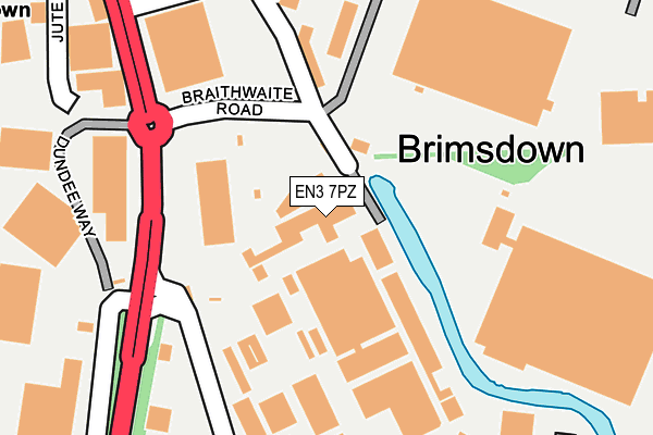 EN3 7PZ map - OS OpenMap – Local (Ordnance Survey)