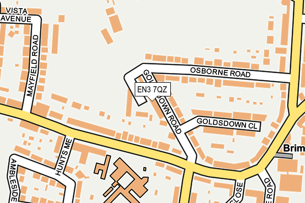 EN3 7QZ map - OS OpenMap – Local (Ordnance Survey)