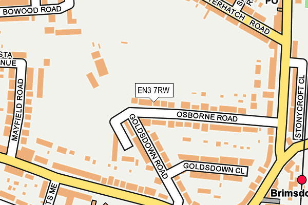 EN3 7RW map - OS OpenMap – Local (Ordnance Survey)