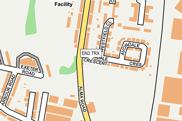 EN3 7RX map - OS OpenMap – Local (Ordnance Survey)