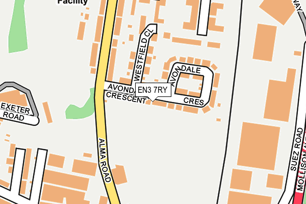 EN3 7RY map - OS OpenMap – Local (Ordnance Survey)