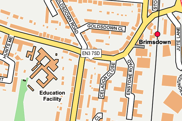 EN3 7SD map - OS OpenMap – Local (Ordnance Survey)