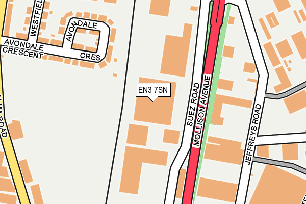 EN3 7SN map - OS OpenMap – Local (Ordnance Survey)