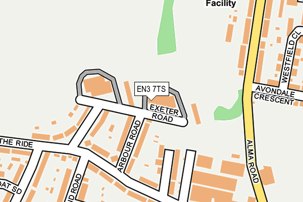 EN3 7TS map - OS OpenMap – Local (Ordnance Survey)