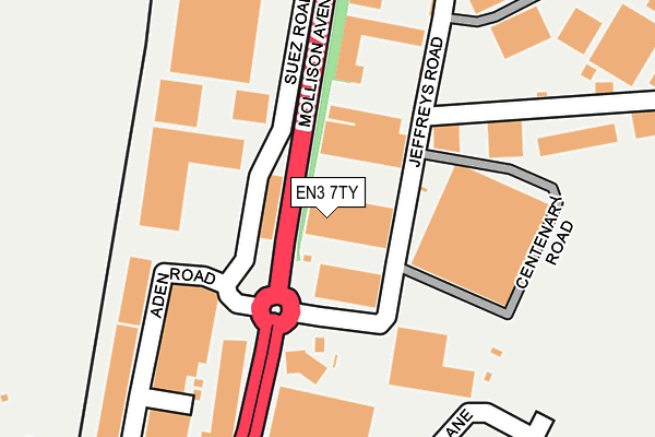 EN3 7TY map - OS OpenMap – Local (Ordnance Survey)