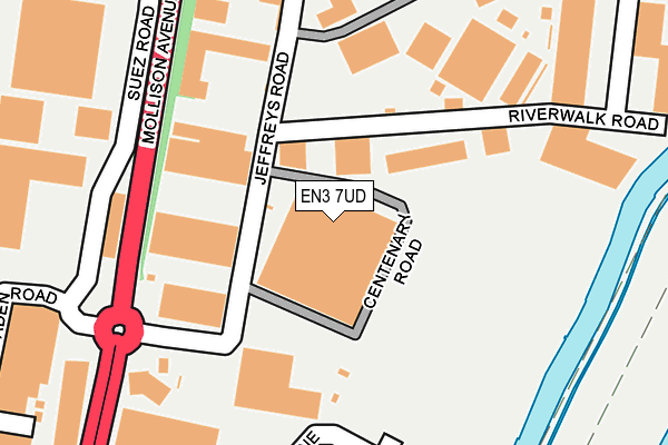 EN3 7UD map - OS OpenMap – Local (Ordnance Survey)