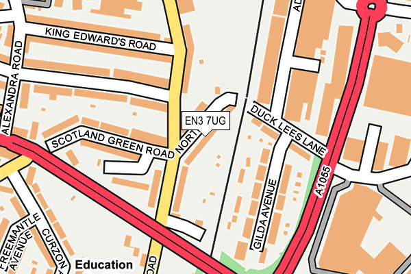 EN3 7UG map - OS OpenMap – Local (Ordnance Survey)