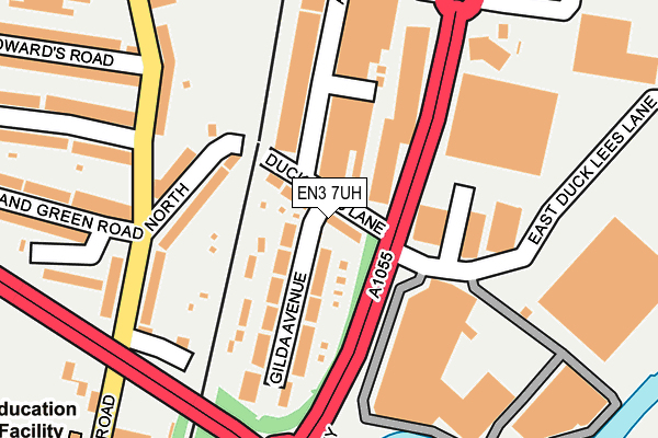 EN3 7UH map - OS OpenMap – Local (Ordnance Survey)