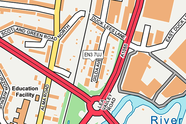 EN3 7UJ map - OS OpenMap – Local (Ordnance Survey)