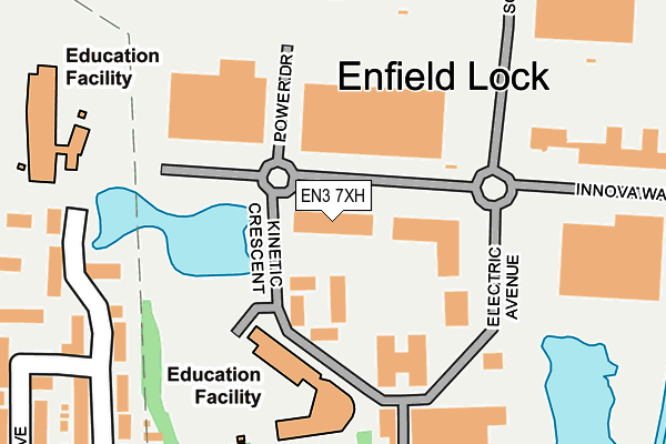 EN3 7XH map - OS OpenMap – Local (Ordnance Survey)