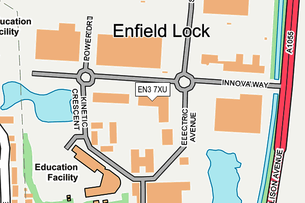 EN3 7XU map - OS OpenMap – Local (Ordnance Survey)