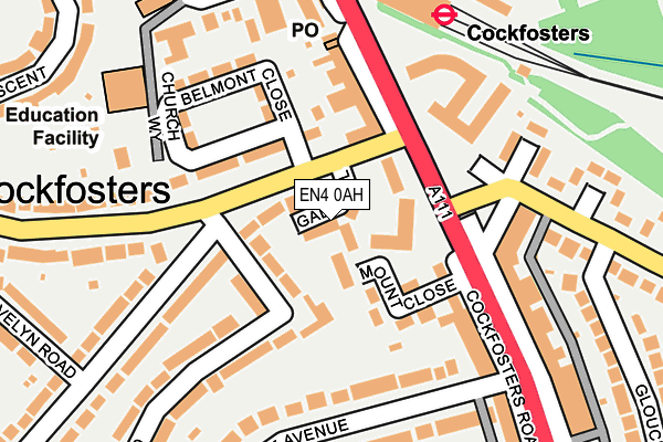 EN4 0AH map - OS OpenMap – Local (Ordnance Survey)