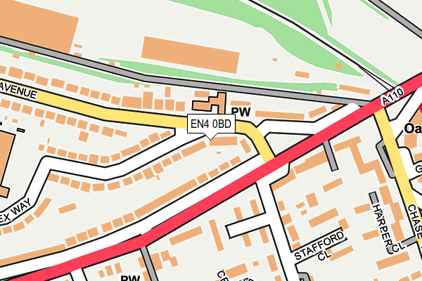 EN4 0BD map - OS OpenMap – Local (Ordnance Survey)