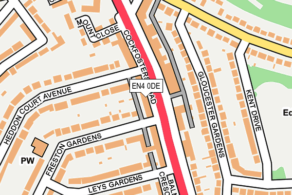 EN4 0DE map - OS OpenMap – Local (Ordnance Survey)