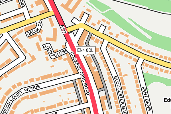 EN4 0DL map - OS OpenMap – Local (Ordnance Survey)