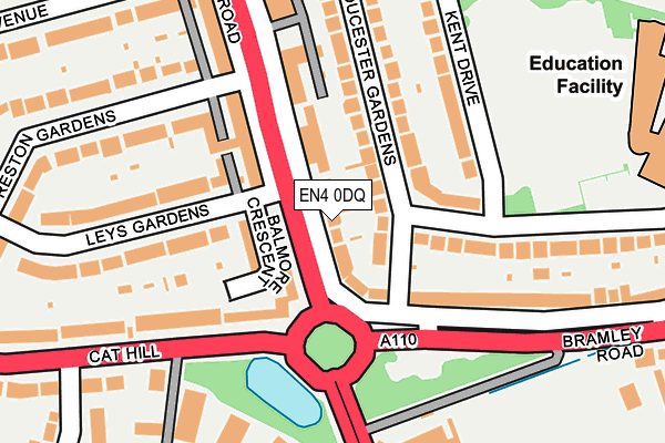 EN4 0DQ map - OS OpenMap – Local (Ordnance Survey)