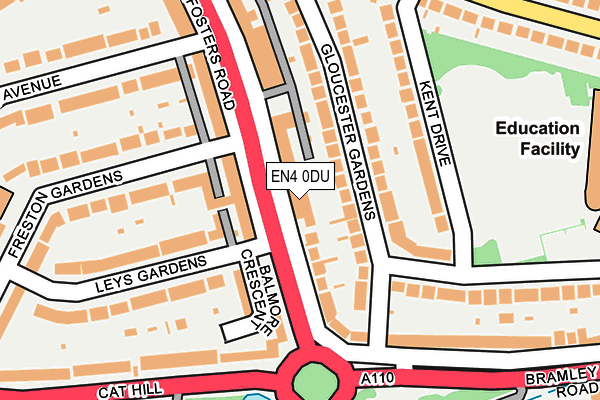 EN4 0DU map - OS OpenMap – Local (Ordnance Survey)