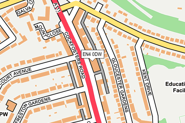 EN4 0DW map - OS OpenMap – Local (Ordnance Survey)
